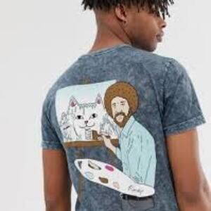 RIPNDIP Ross t-shirt in blue Novelty Art Size Small